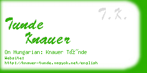 tunde knauer business card